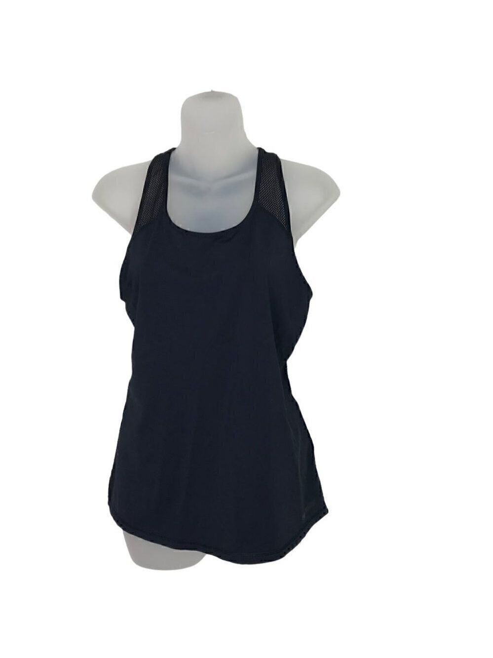IVY Park Black Workout Top With Mesh Shoulders And Back Size S